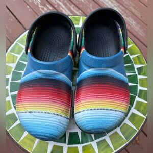 Rainbow Bistro Graphic Work Clogs by Crocs